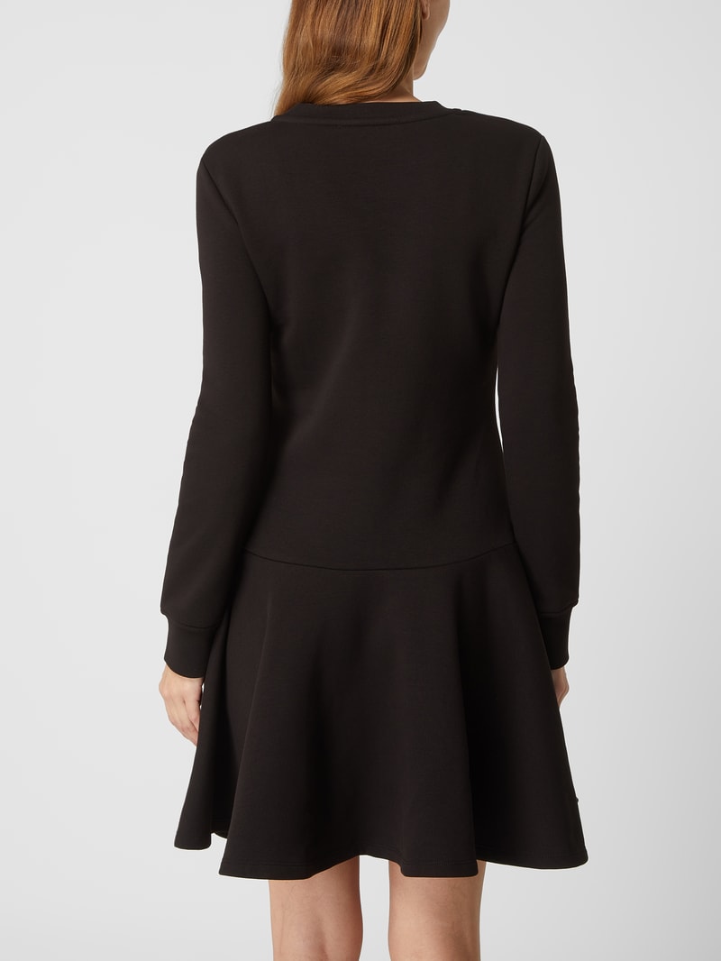 Sweatkleid mit Logo in schwarz