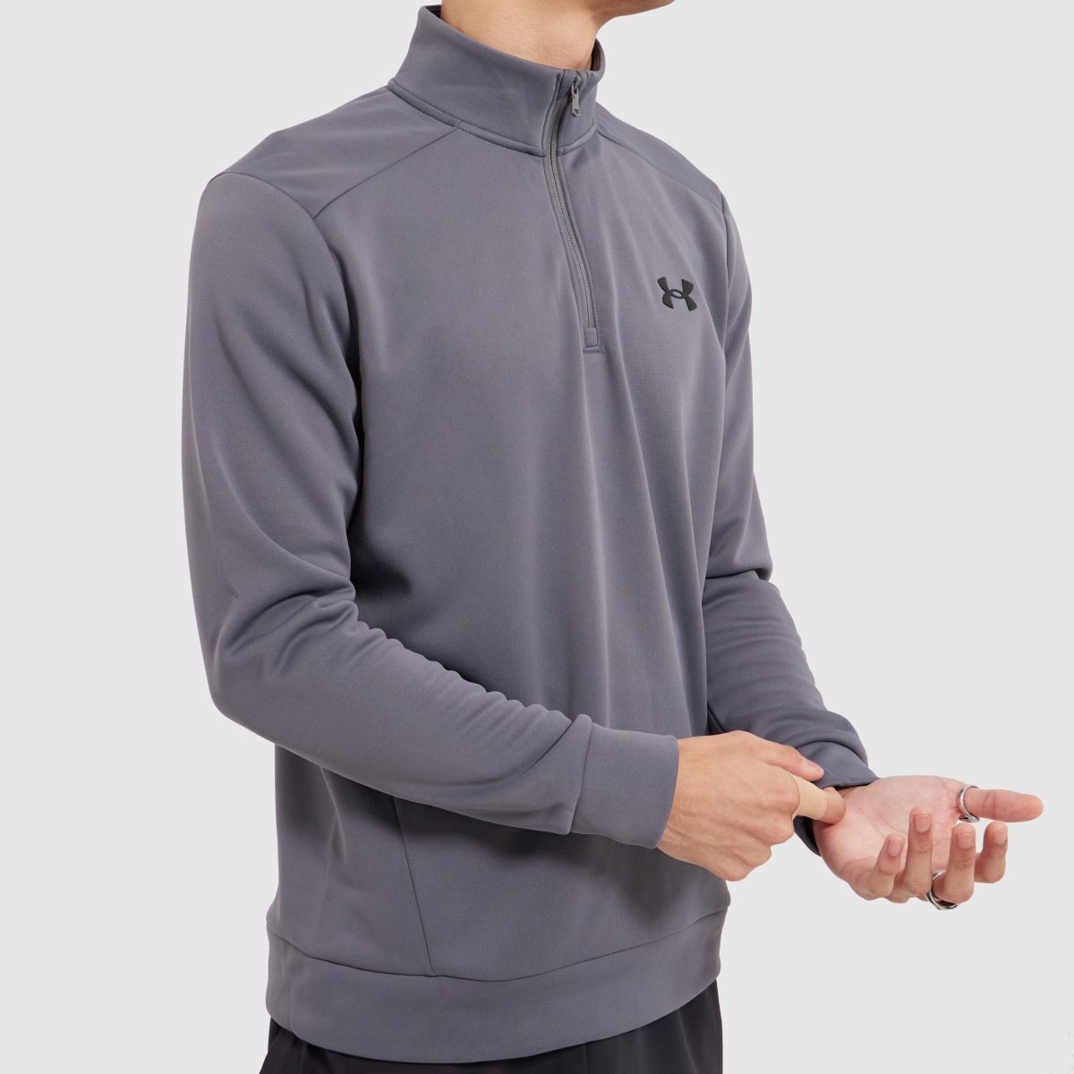 Under Armour – Grå tech fleece med 1/4-dragkedja