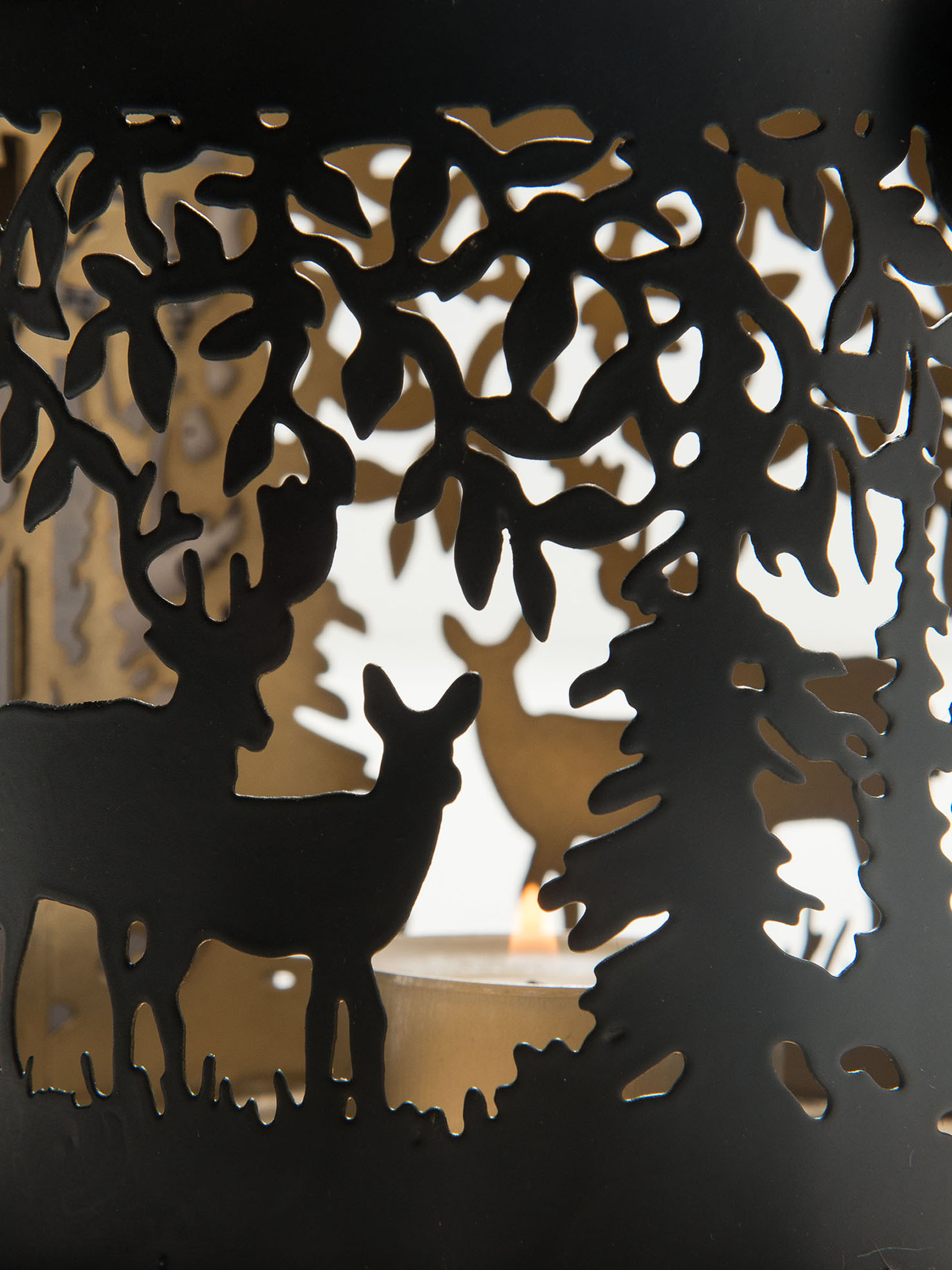 Lugau Windlicht, Black/Gold