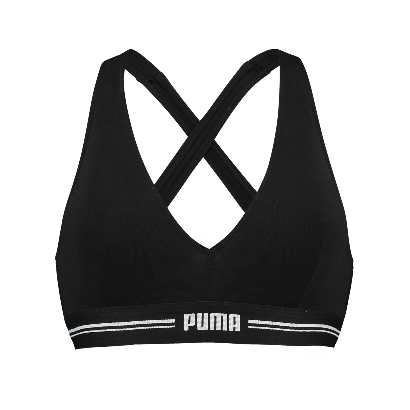 PUMA Padded Top Sport BH Damen Schwarz F001