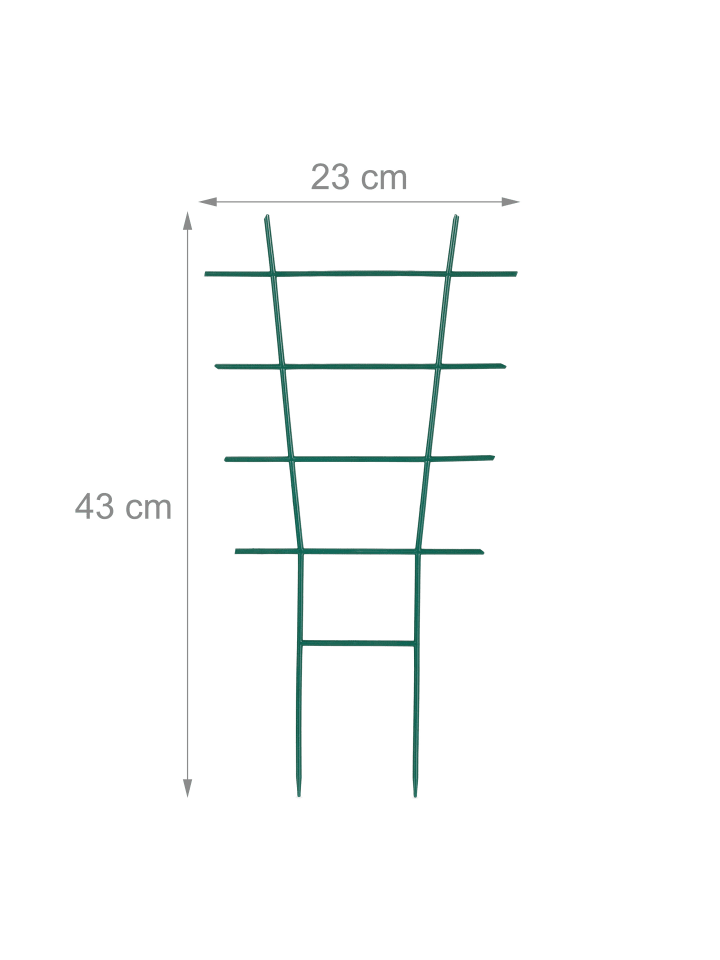 relaxdays 12 x Pflanzenstütze in Grün - (B)23 x (H)43 x (T)1,5 cm günstig kaufen onesize