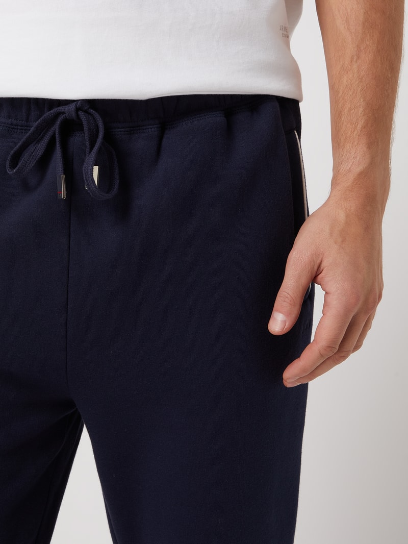 Sweatshorts mit elastischem Bund in dunkelblau
