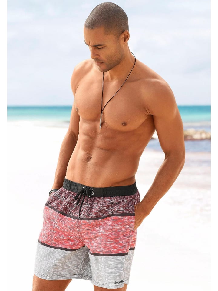 Bench Badeshorts in schwarz-bordeaux-grau günstig kaufen