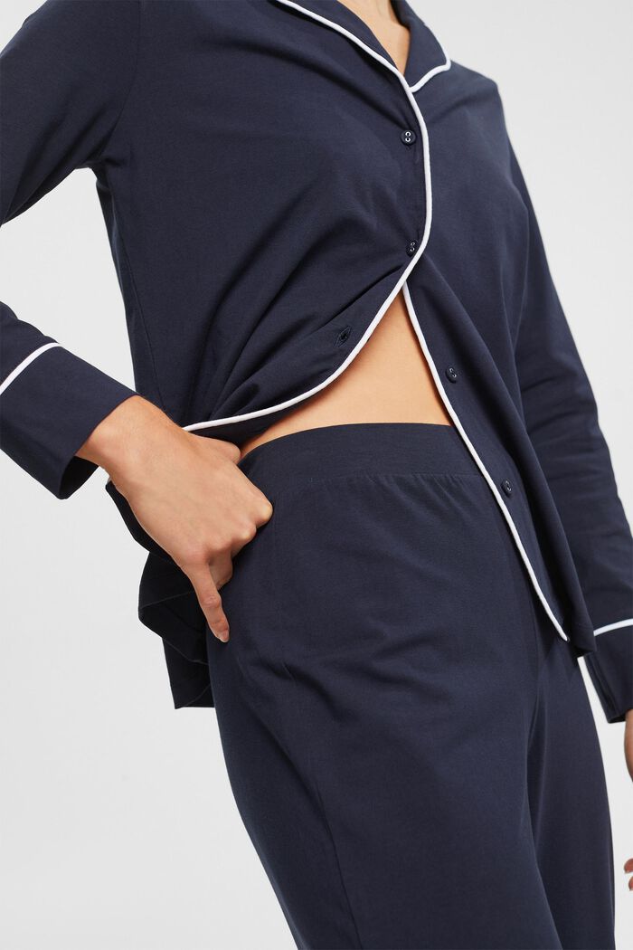 Langer Jersey-Pyjama