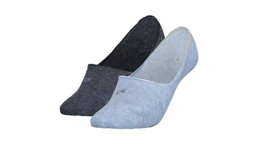 Calvin Klein Damen Füßlinge Low Cut 2er Pack light blue melange