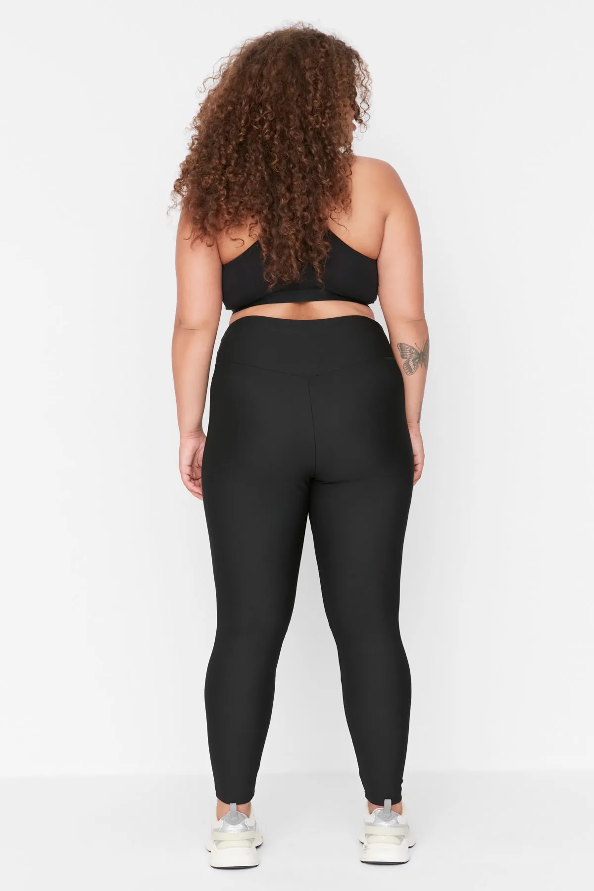 Trendyol Curve  Schwarze schnurgebundene Strickstrumpfhose TBBAW23AY00009