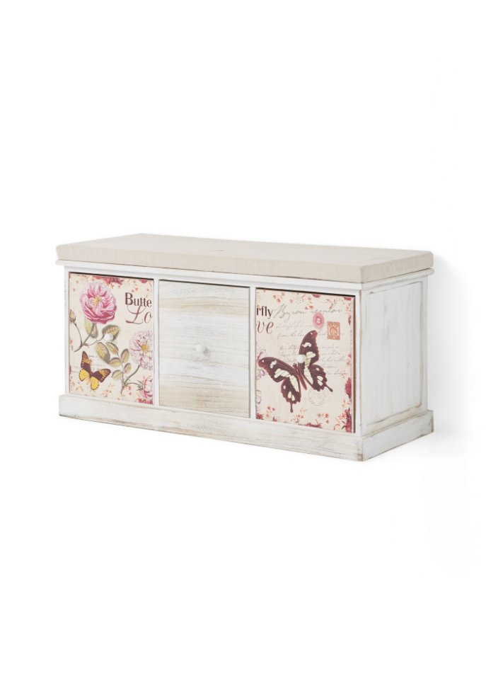 Sitzbank mit Schmetterling-Design