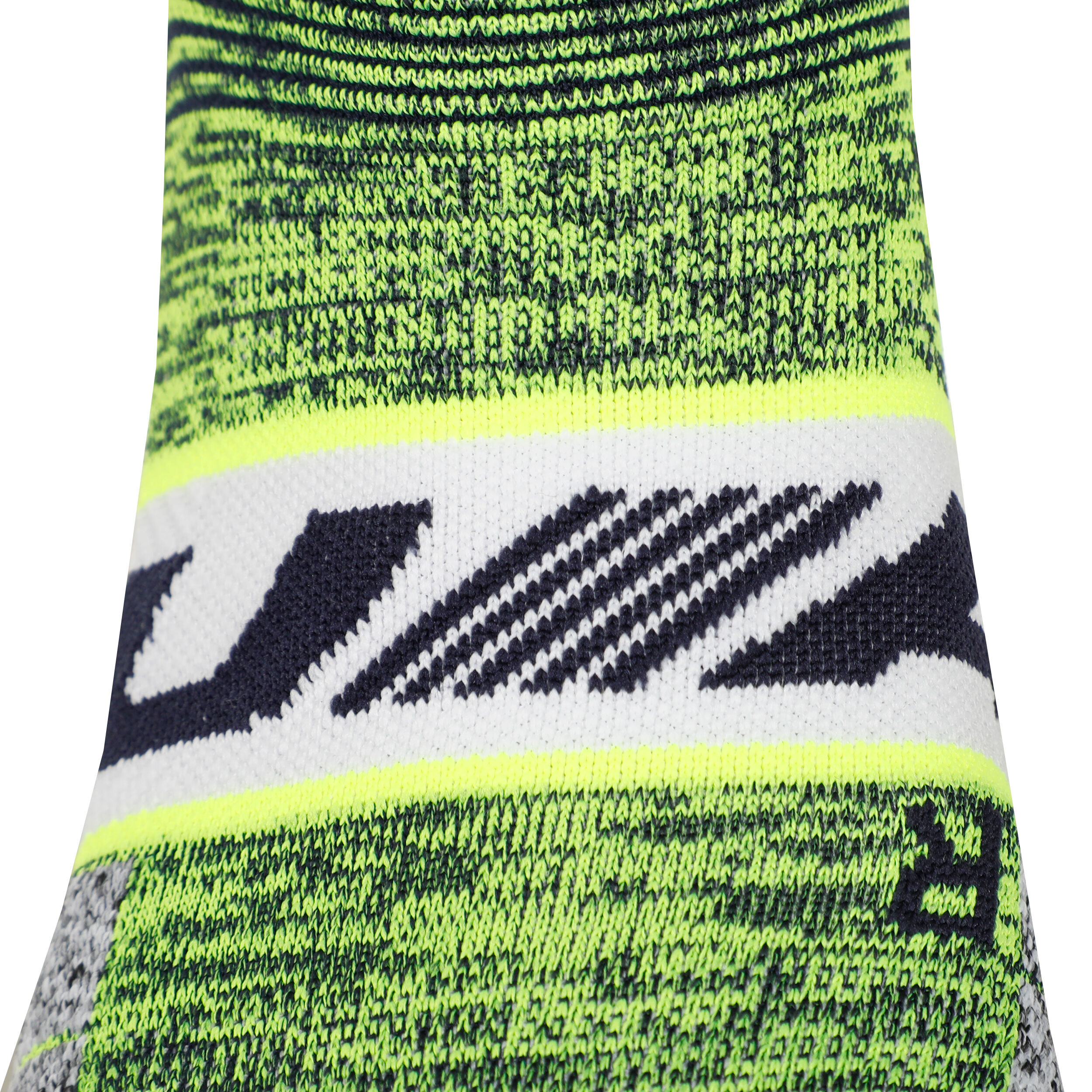 AD Run Cushion No Show Laufsocken - Neongelb, Grau