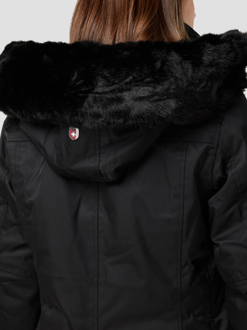 Funktionsjacke mit Label-Patch Modell 'Schneezauber' in schwarz