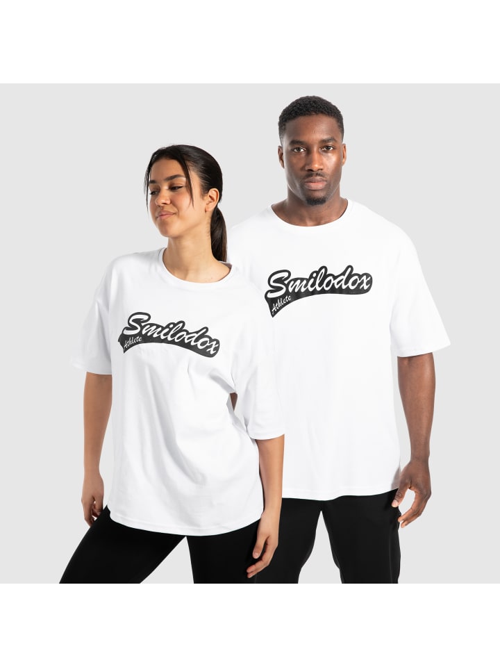 SMILODOX Unisex T-Shirt Macey in Weiß günstig kaufen