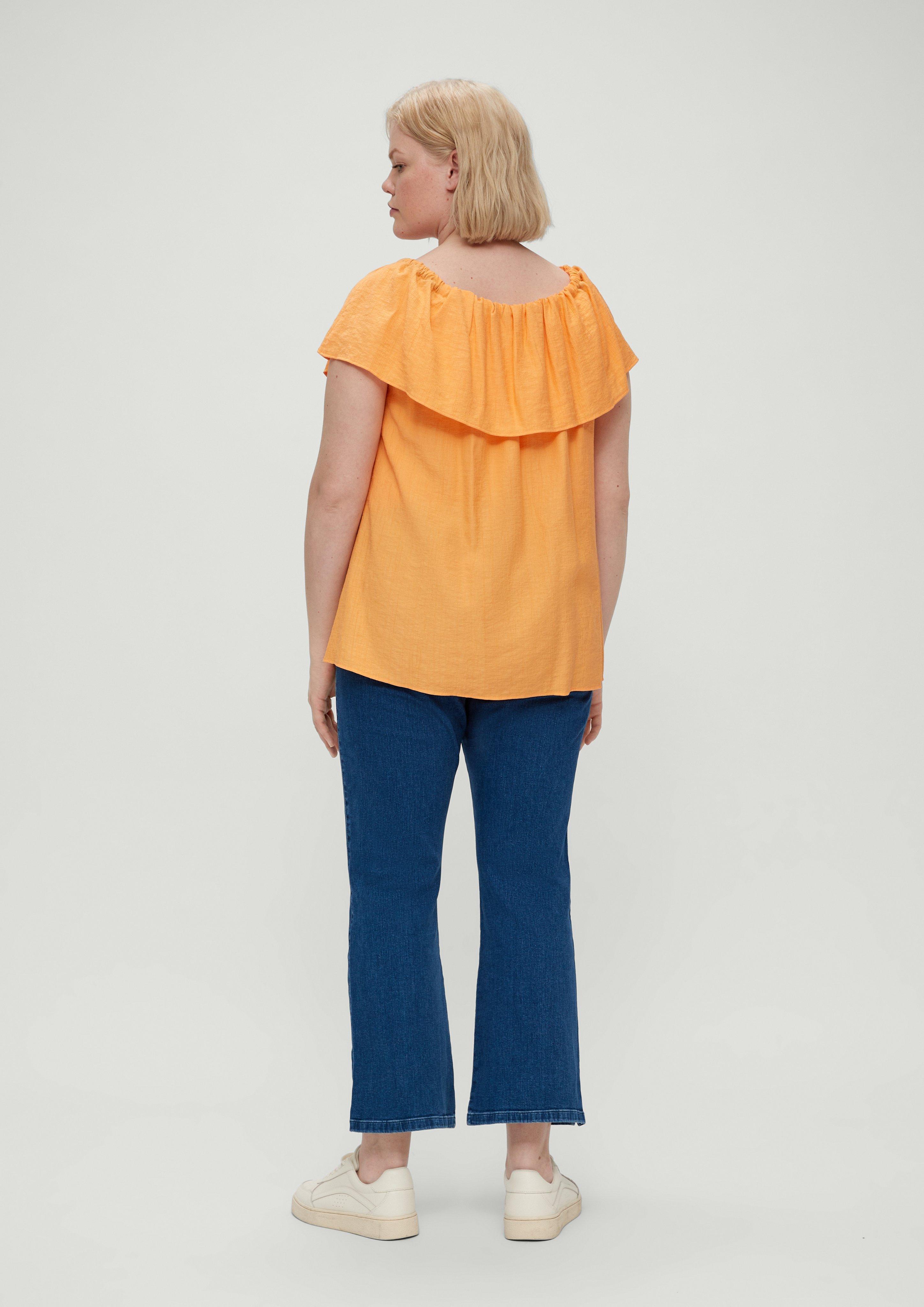 Crinkle-Bluse mit Carmenausschnitt  2130979-2129