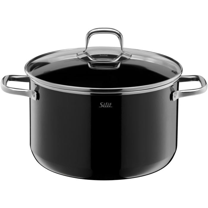 Silit Silargan® Elegance Kochtopf mit Deckel, 24 cm, Black