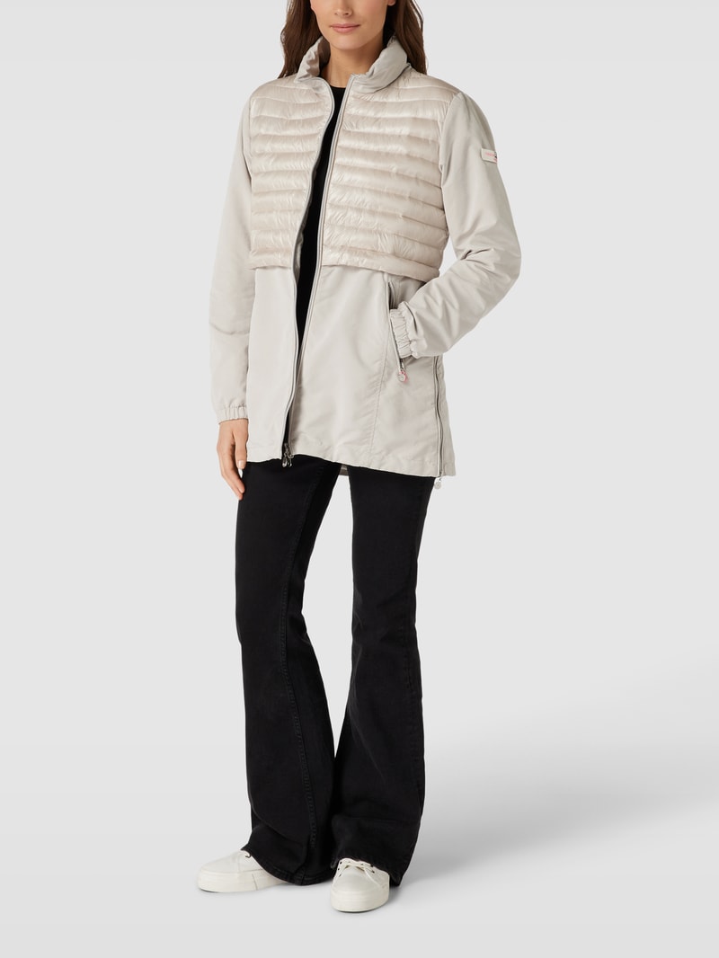 Jacke mit Stepp-Besatz in sand