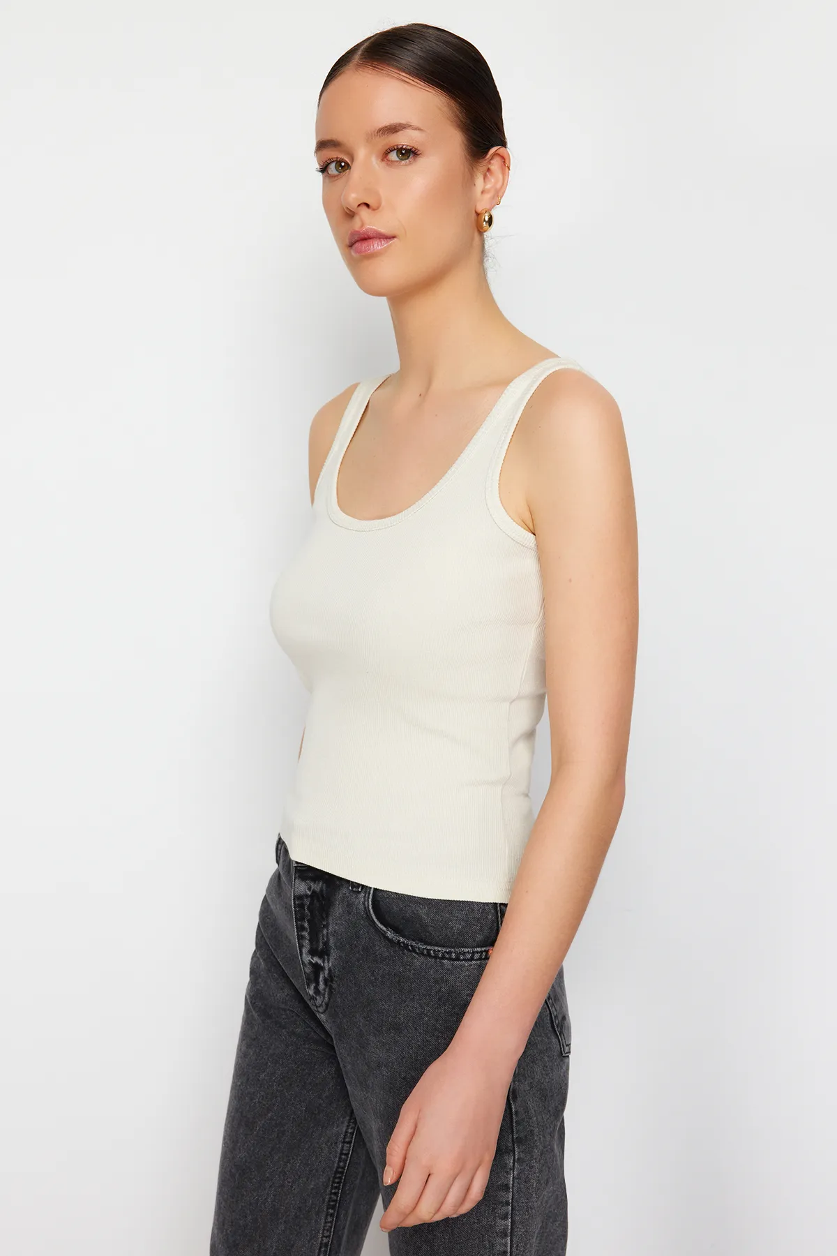 Trendyol Collection  Unterhemd - Grau - Slim Fit
