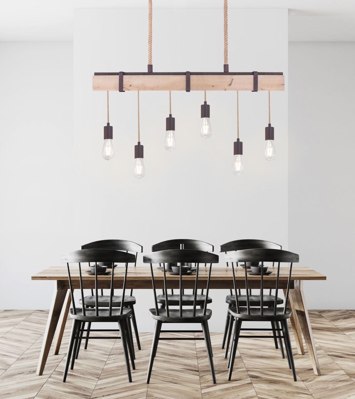 Globo Lighting - MUCHA - Hängeleuchte Metall rostfarben, 6x E27