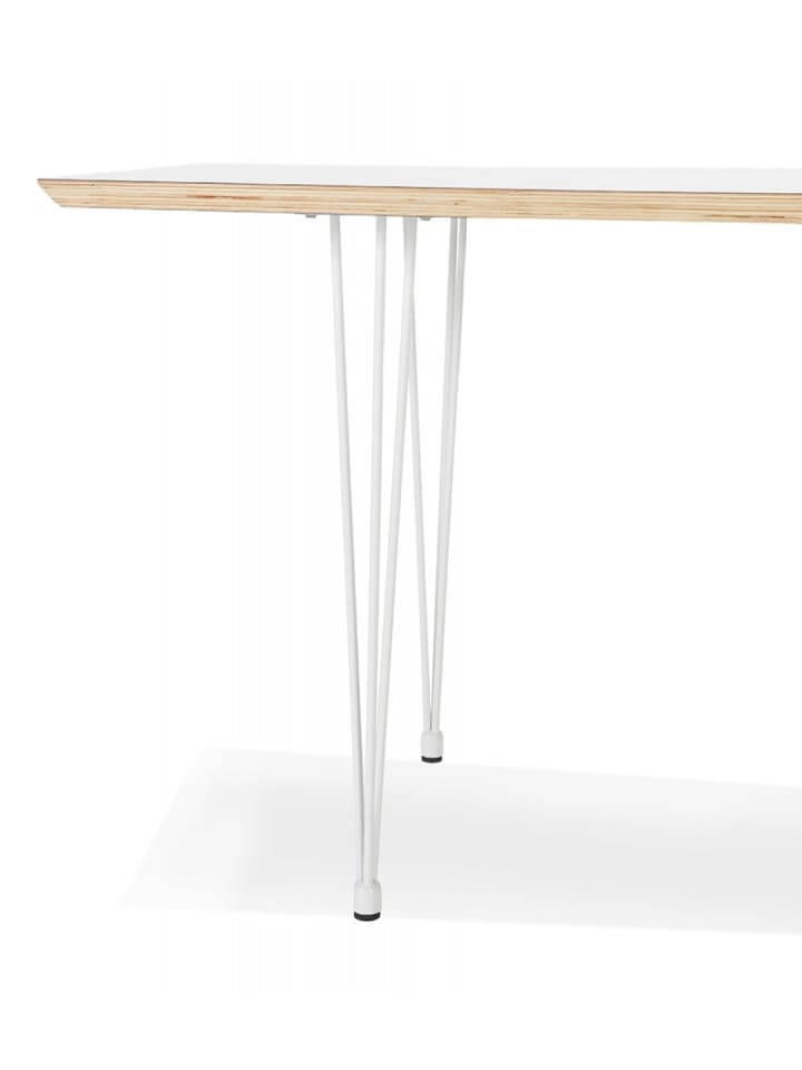 KADIMA DESIGN Ausziehbarer Esstisch aus Holz mit Metallbeinen | Moderner Stil in Weiß-Beige günstig kaufen onesize
