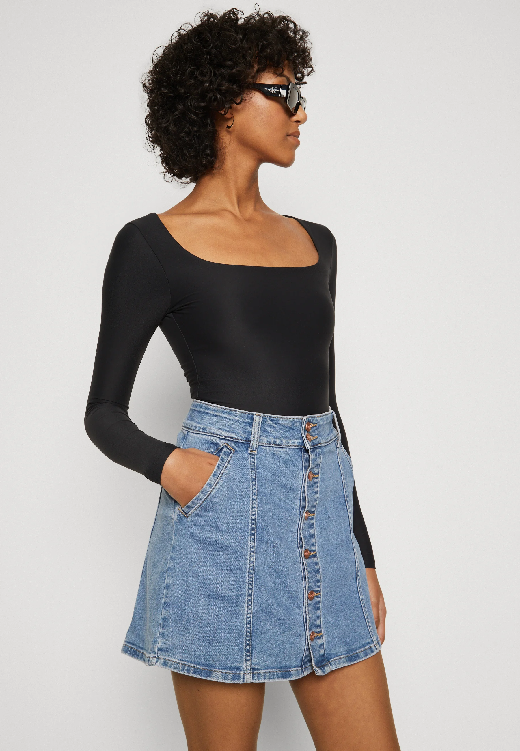 Wrangler MINI SKIRT - Falda vaquera