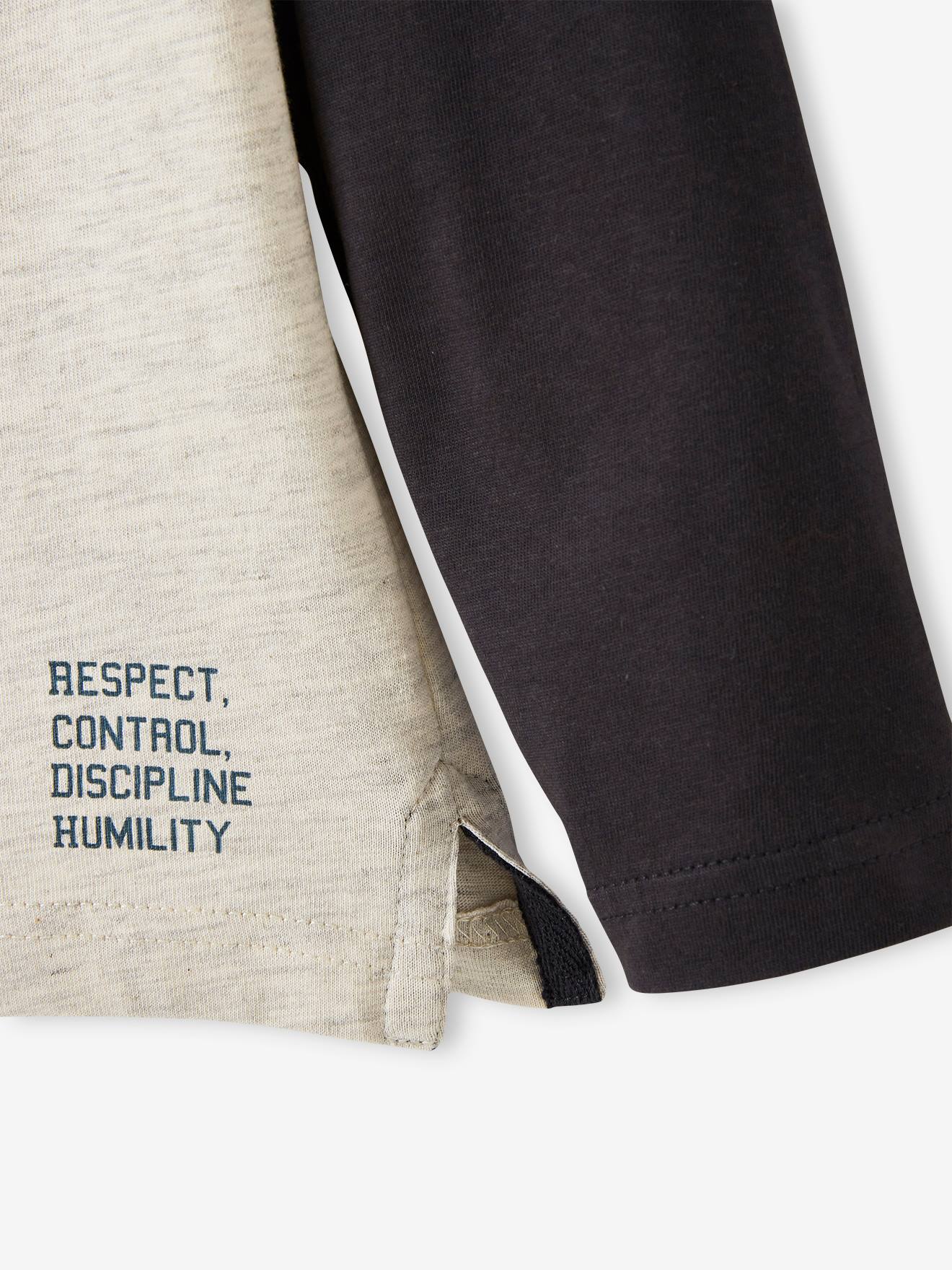 T-shirt sport manches raglan garçon beige chine
