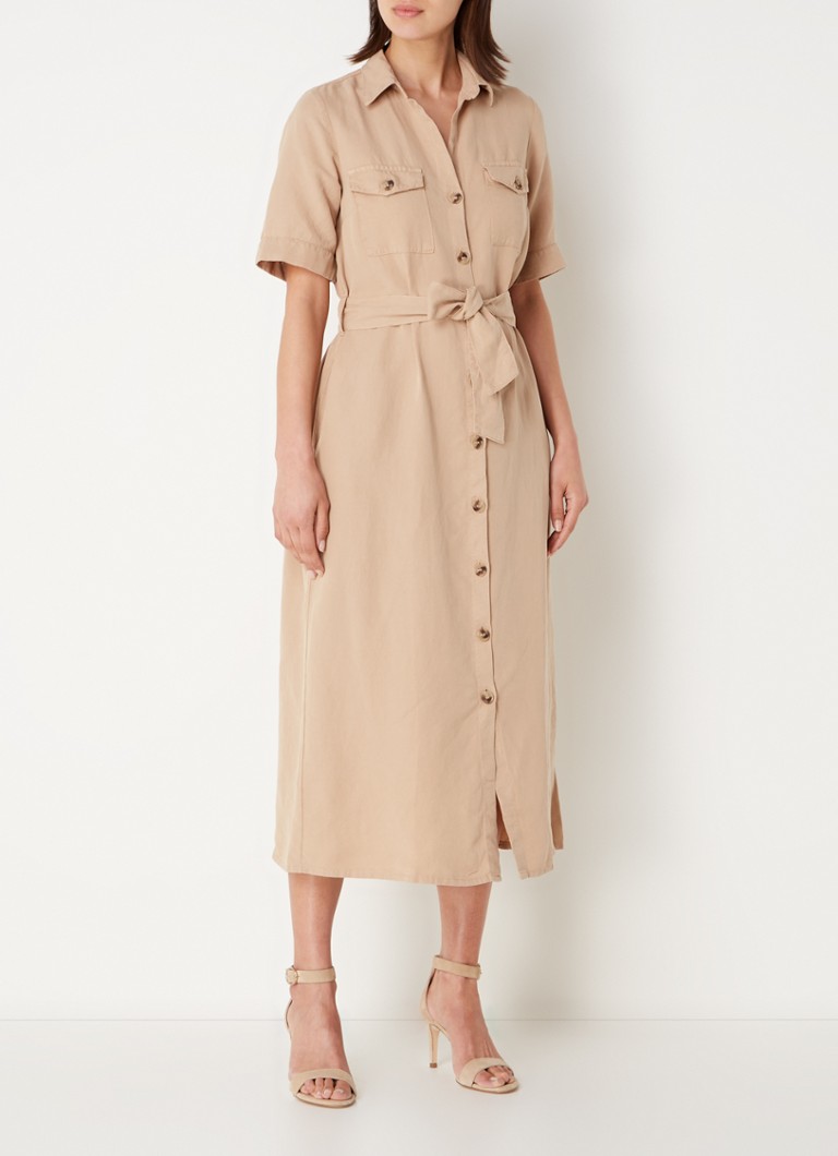 Gerard Darel  Estille maxi blousejurk met strikceintuur