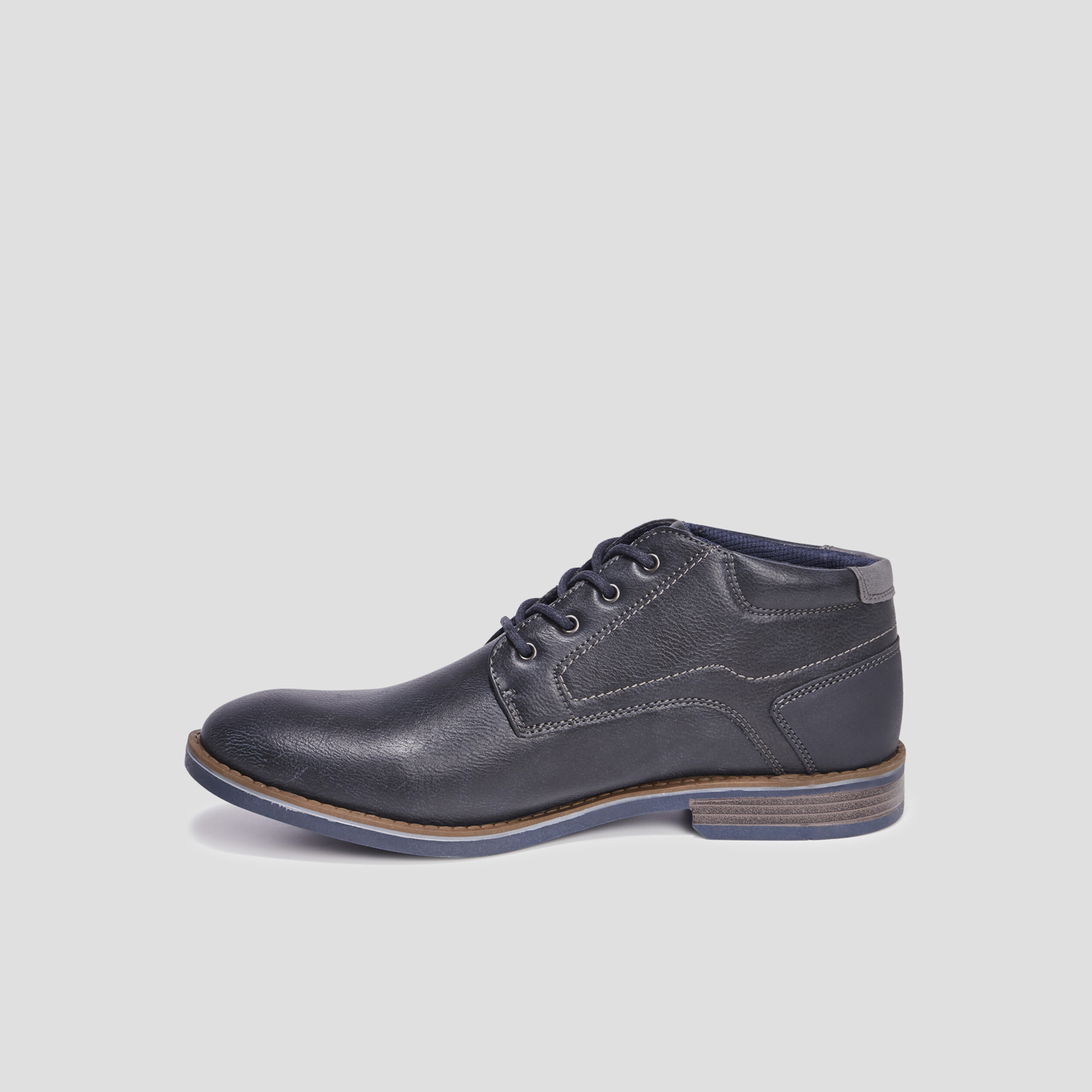 Bottines à lacets en cuir Belu noir homme | La Halle