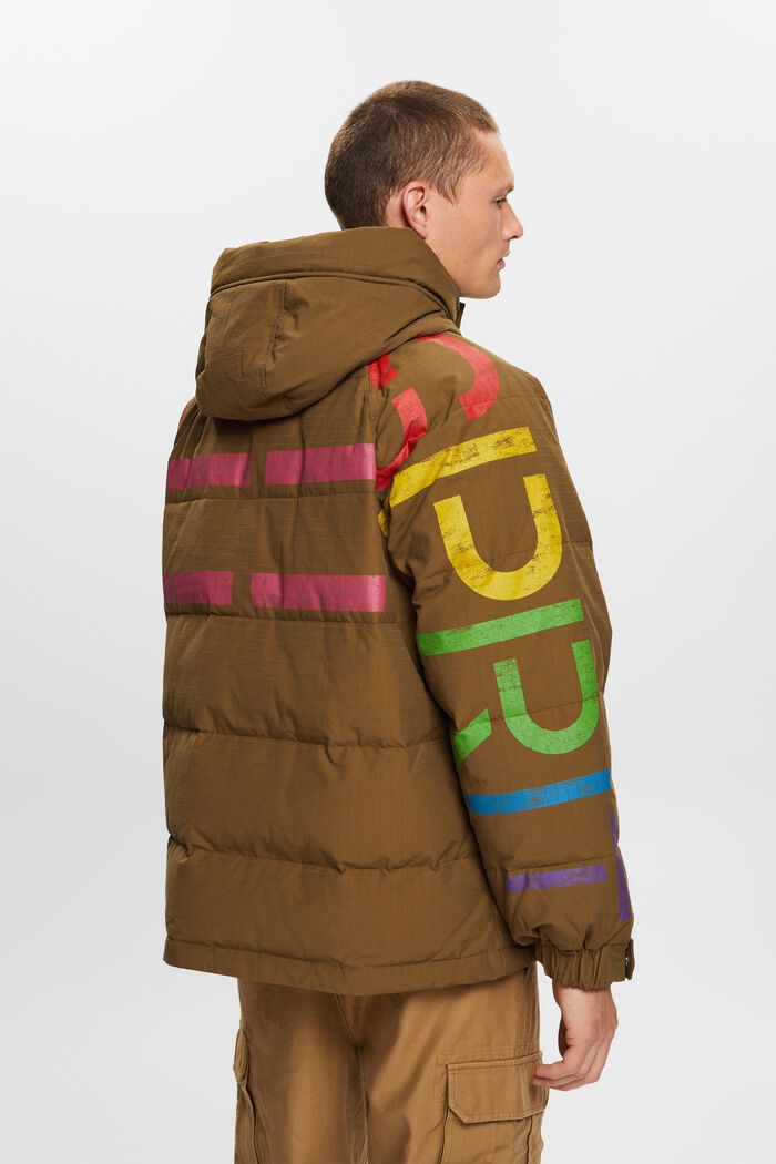Logo-Steppjacke mit Daunen