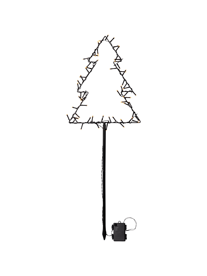 STAR Trading Weihnachtsleuchte mit Erdspieß Spiky, batteriebetrieben, outdoor in Schwarz günstig kaufen onesize