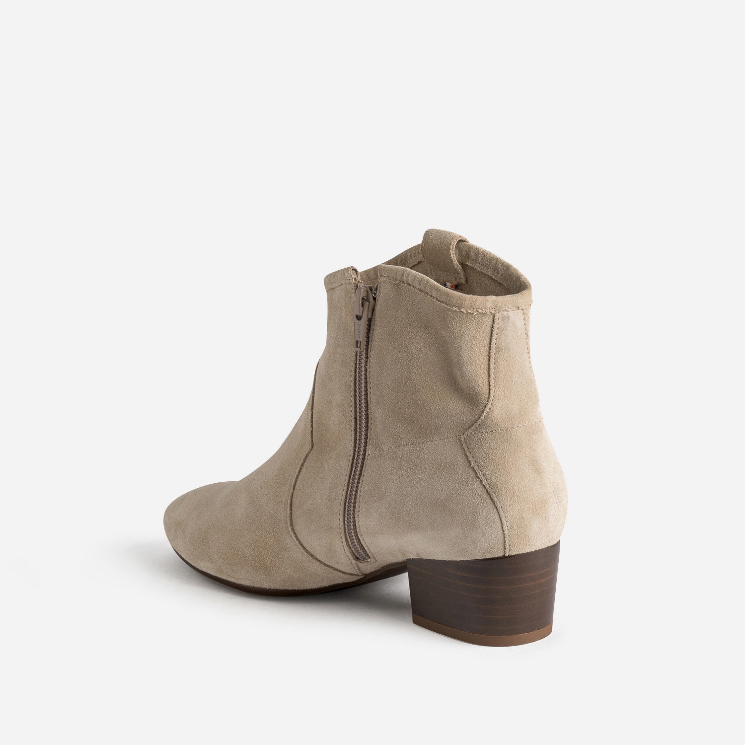 Boots Western ERAM FLEX taupe en cuir velours