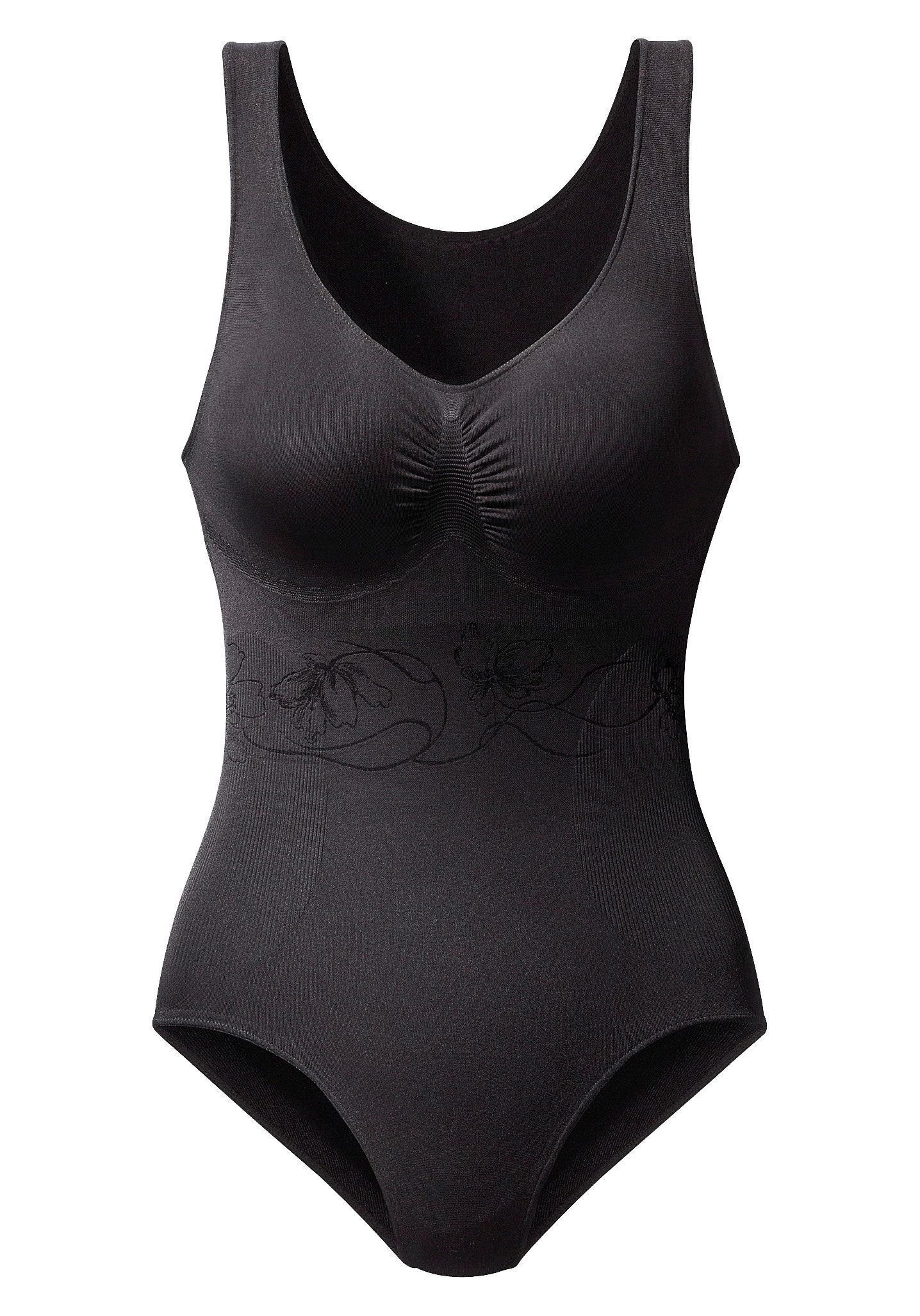 LASCANA Shaping-Body SEAMLESS mit zart eingestrickter Blumenranke, Basic Dessous