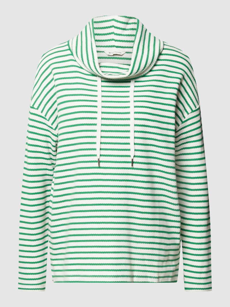 Sweatshirt mit Streifenmuster in grün