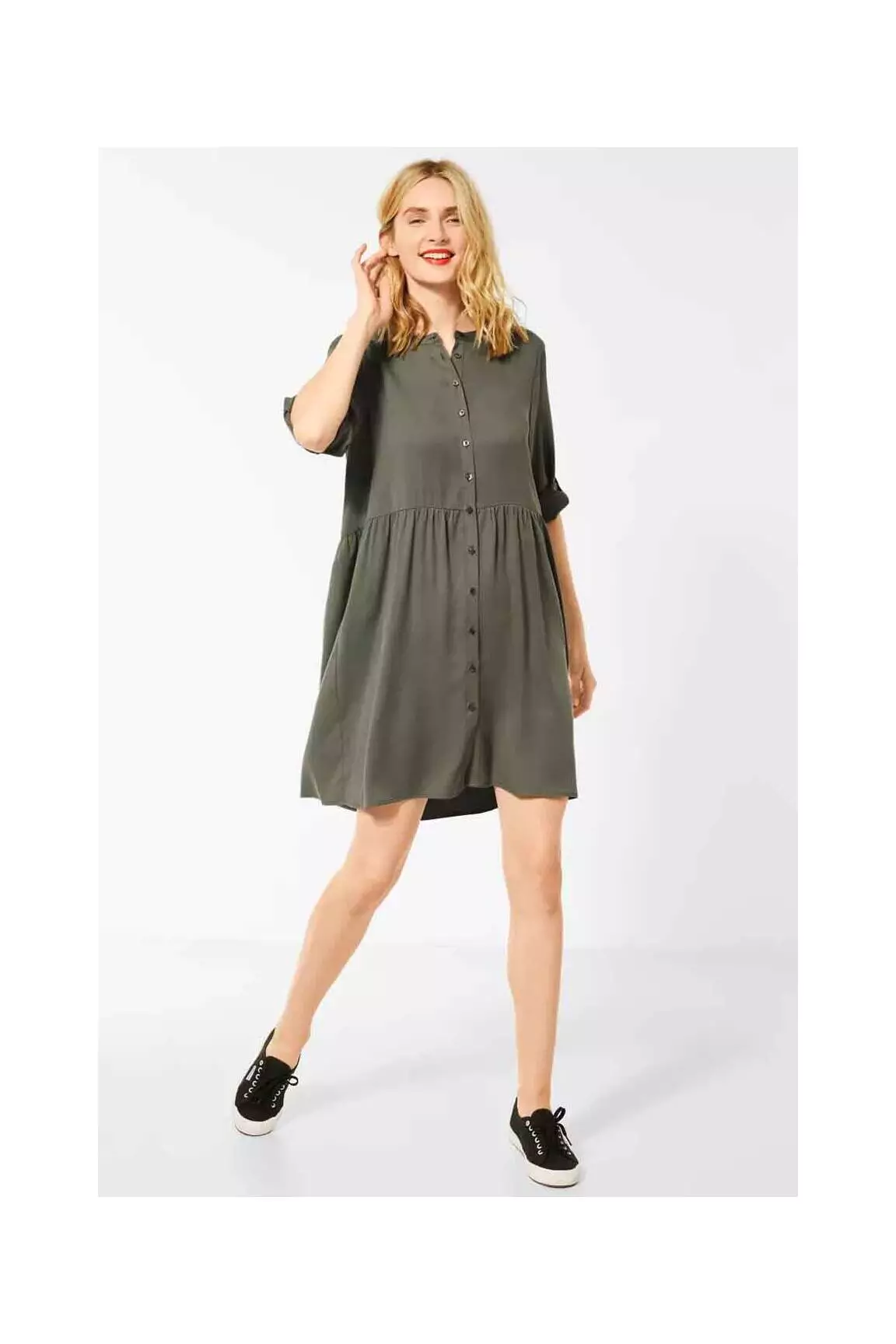 Street One Robes Mi Longues Femme couleur vert