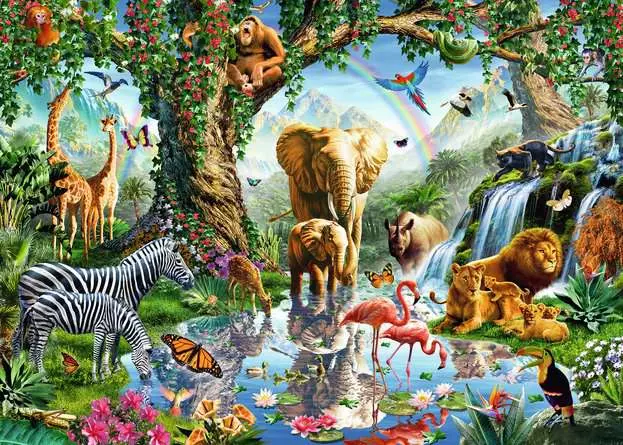 Puzzle 1000 Teile - Abenteuer im Dschungel