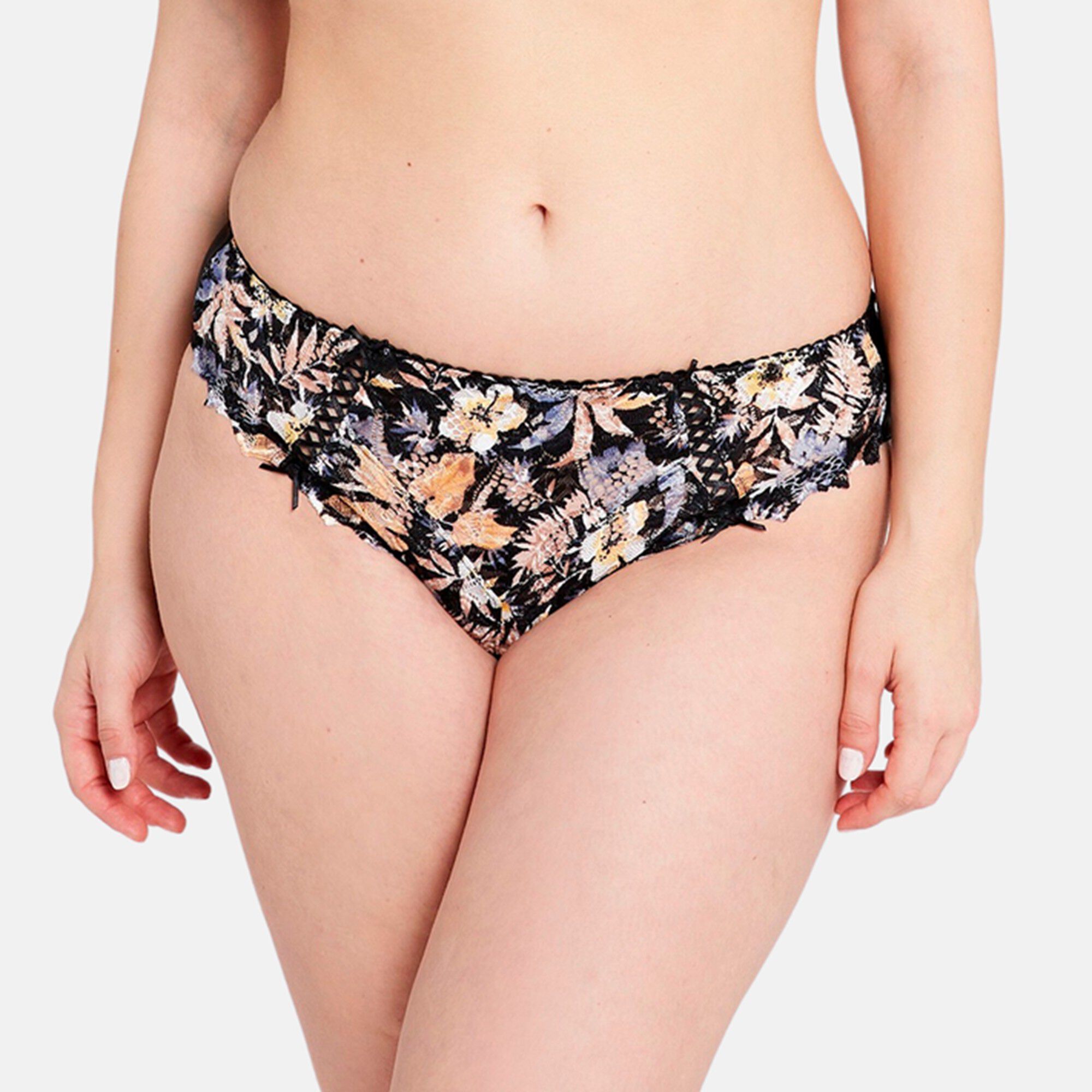 Slip dentelle imprimée floral Arum