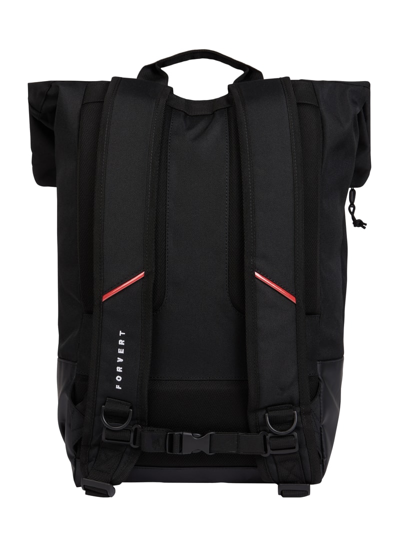 Rolltop-Rucksack mit Logo-Details Modell 'Lorenz' in schwarz