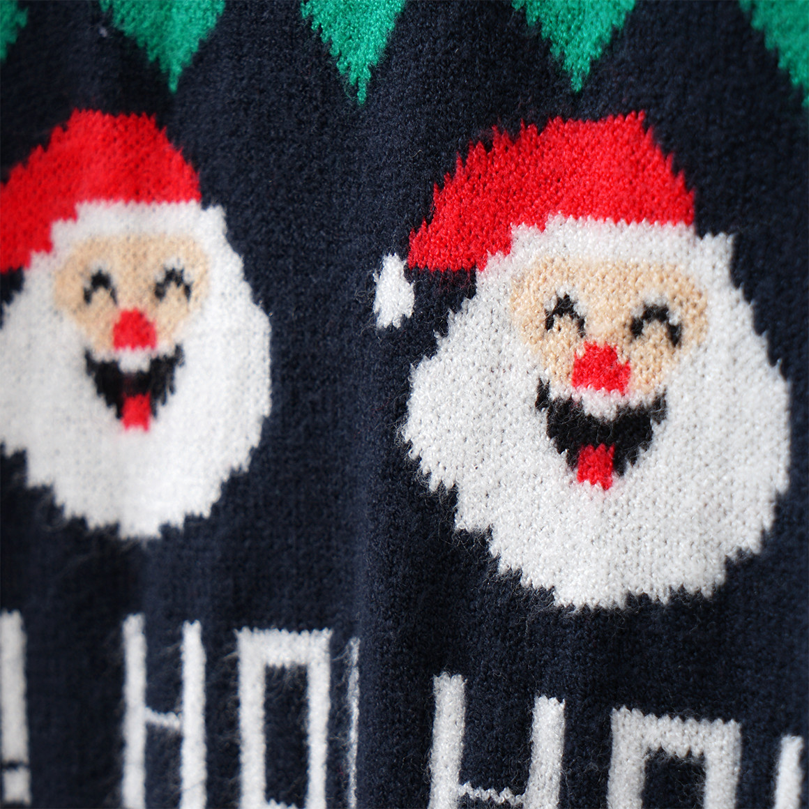 Jungen Weihnachtspullover mit Allover-Motiven dunkelblau / rot / grün