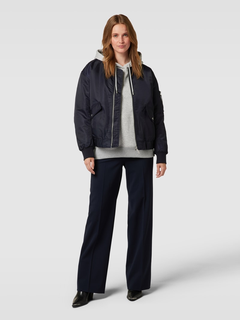 Bomberjacke mit Reißverschluss in marineblau