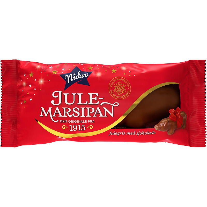 Nidar Julemarsipan gris 60 g m/sjokolade Nidar