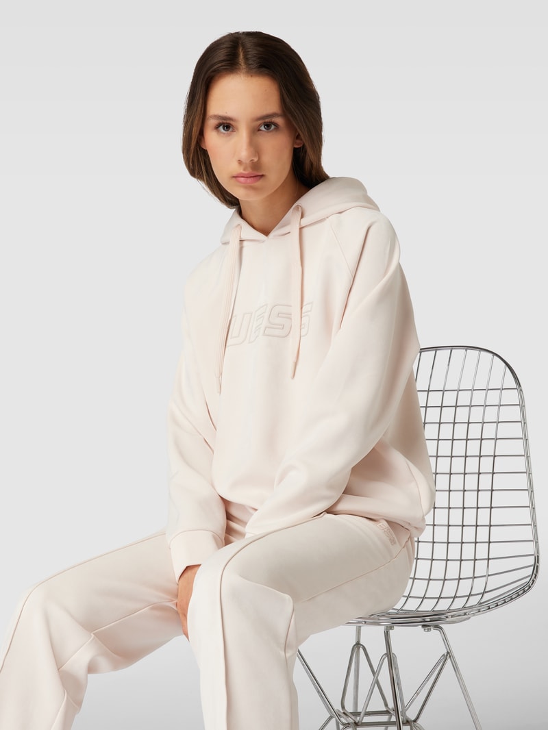Hoodie mit Label-Detail Modell 'EUPHEMIA' in sand