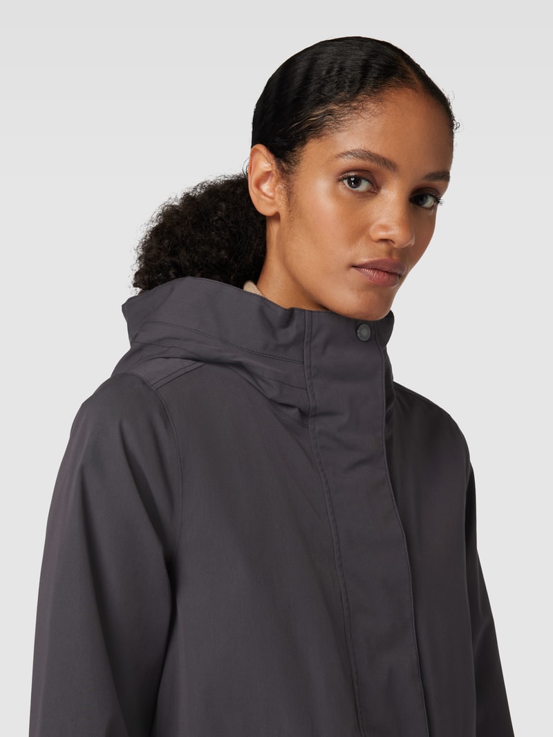 Jacke mit Kapuze Modell 'BOWLEES' in marineblau