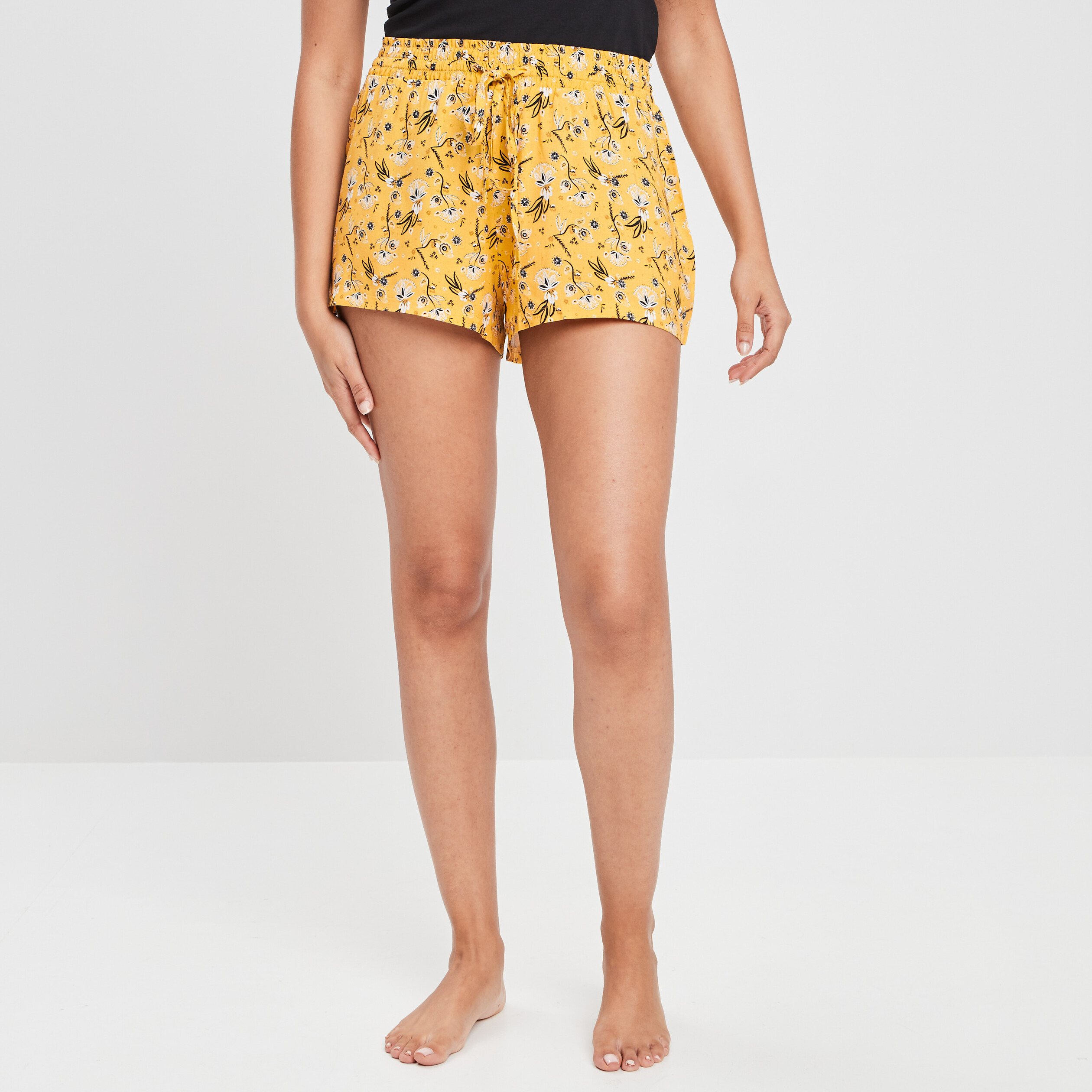 Short de pyjama jaune femme | La Halle