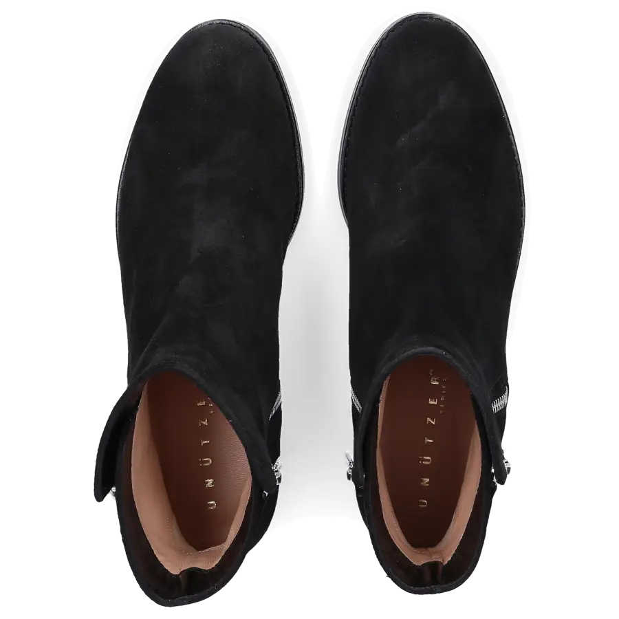 Unützer - Stiefeletten 8489 Veloursleder - schwarz