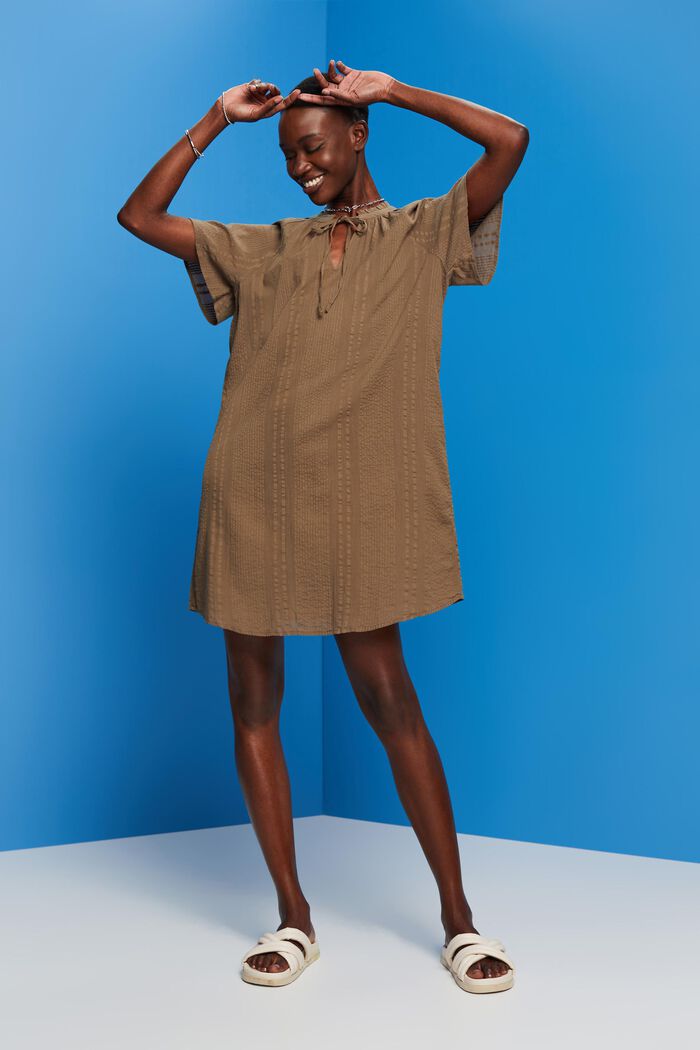 Kleid aus strukturierter Baumwolle