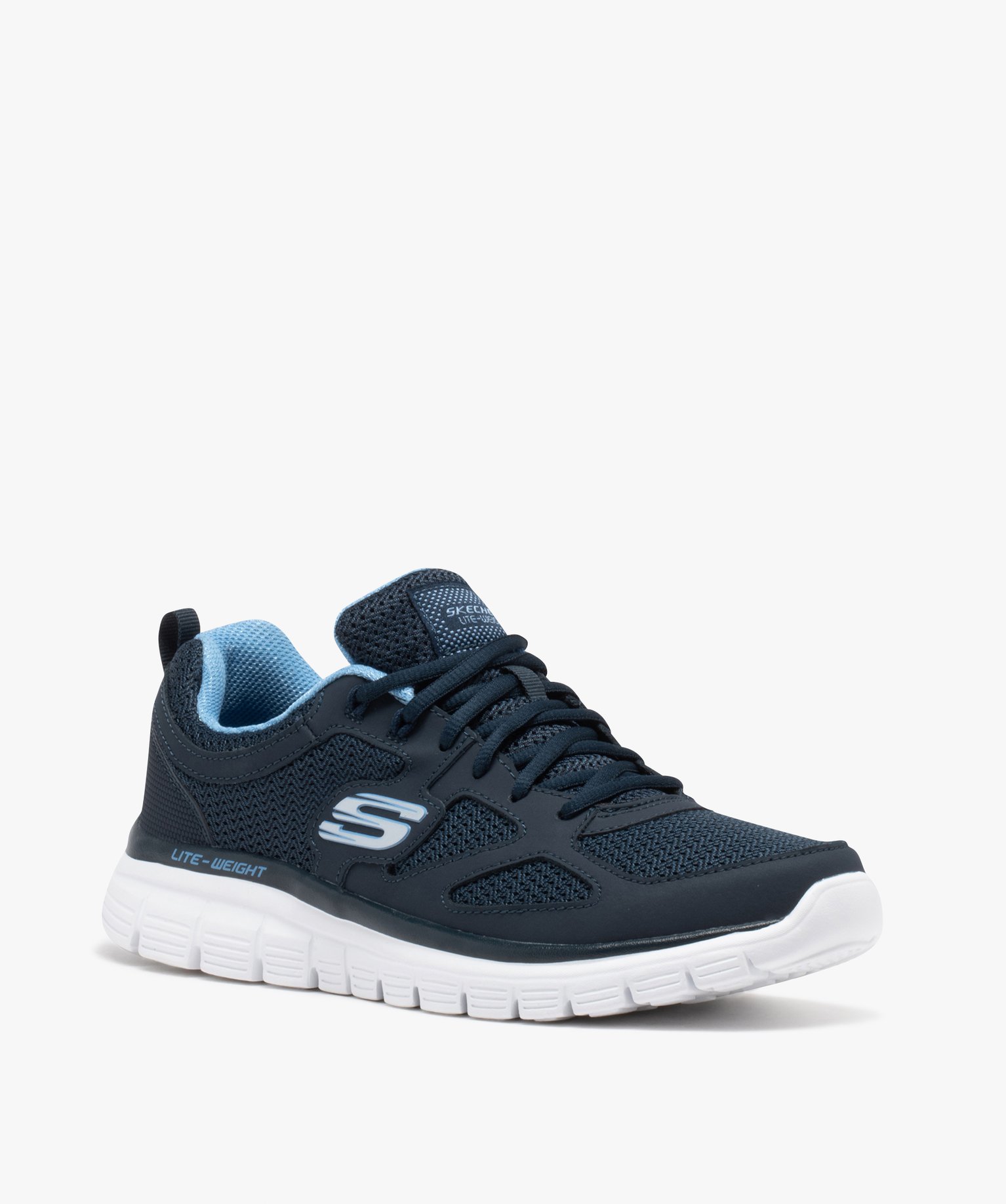 Baskets homme dessus uni en mesh à lacets - Skechers marine | GEMO