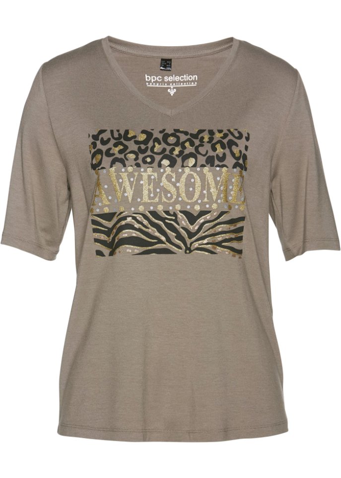 T-Shirt mit Glitzerprint