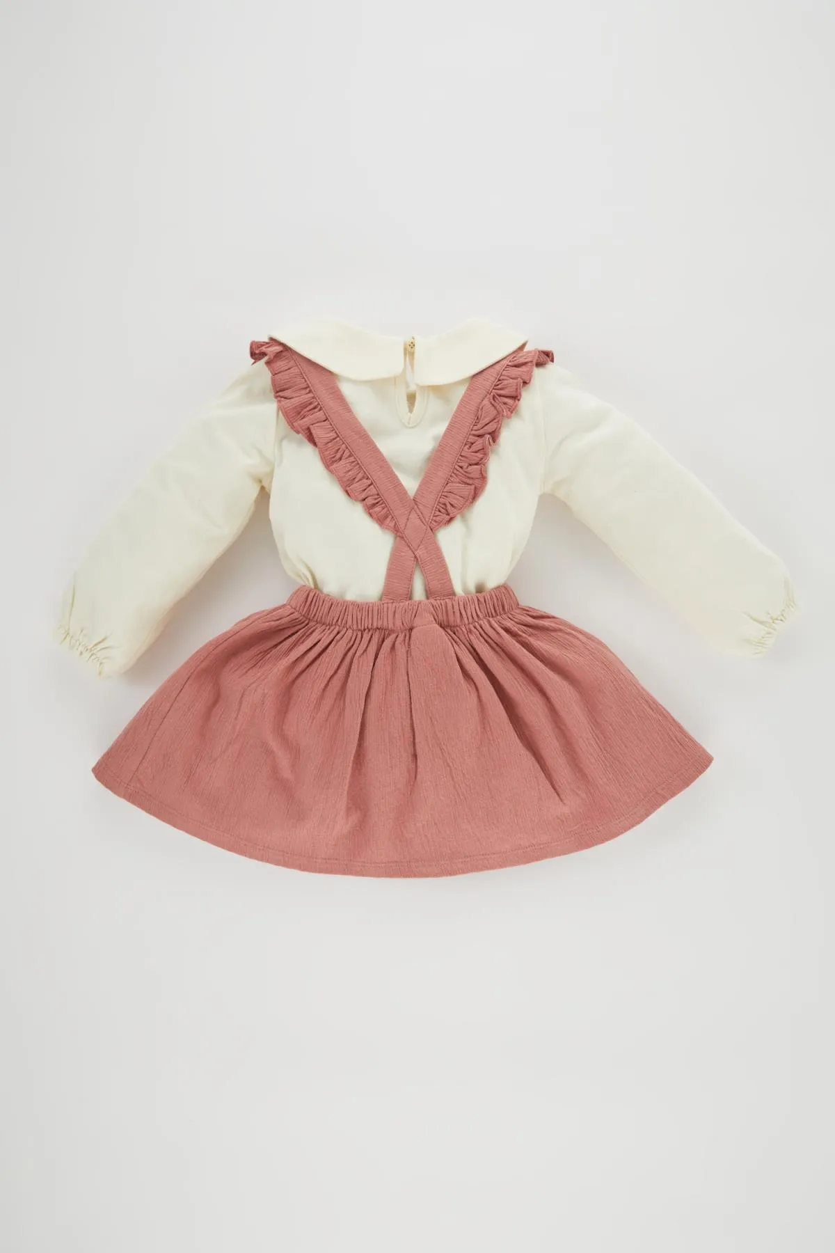 DeFacto  Langarm-T-Shirt-Salopette-Kleid für Babys im 2er-Set