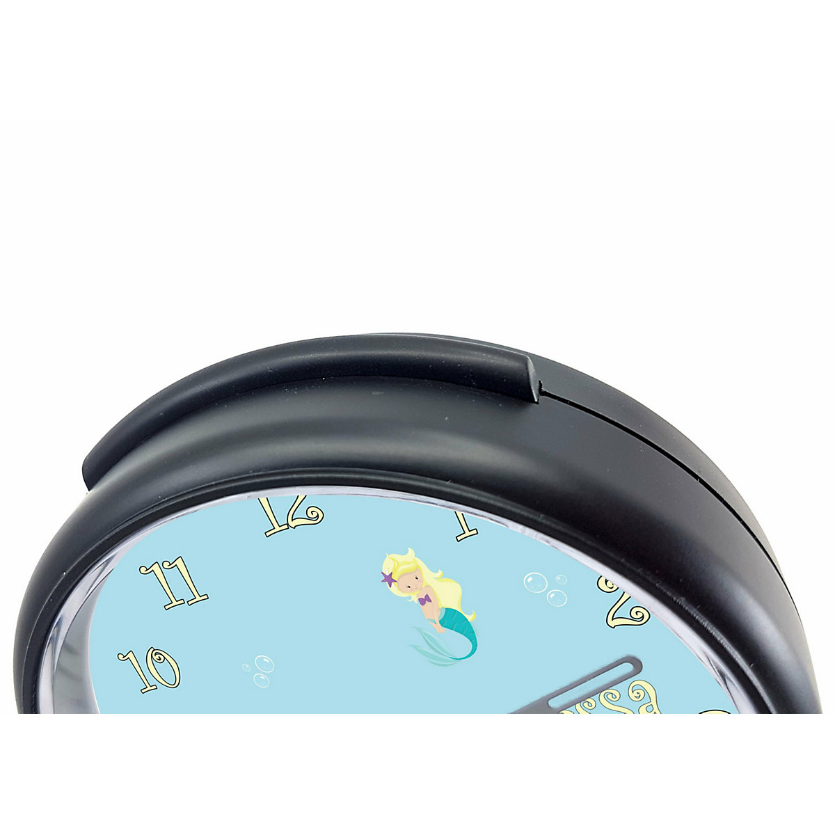 Kinder Funkwecker personalisiert mit Namen Meerjungfrau Atom-/Funkuhr, 12-Stunden-Anzeigeformat, Schlummerfunktion, Nachtlicht, Geräuschlos/Ohne Ticken