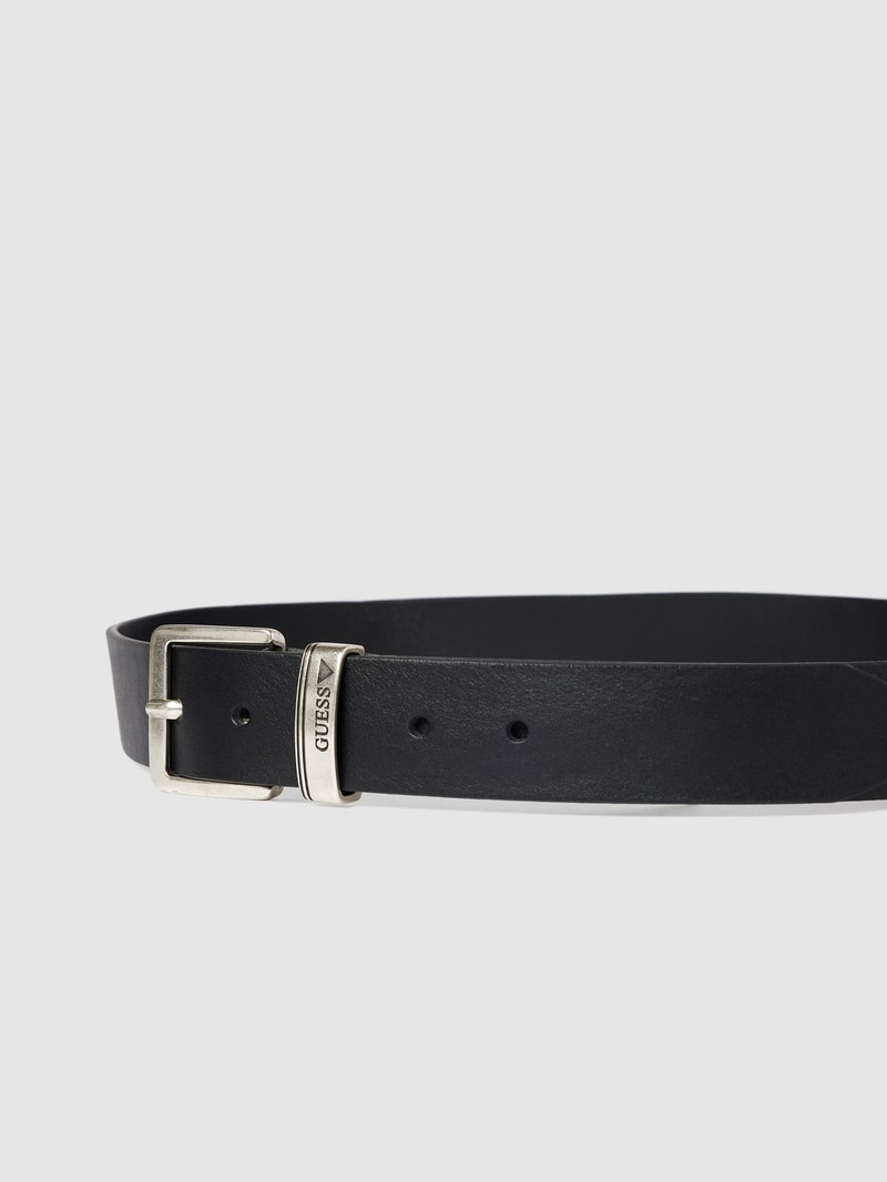 Gürtel mit Label-Prägung in schwarz
