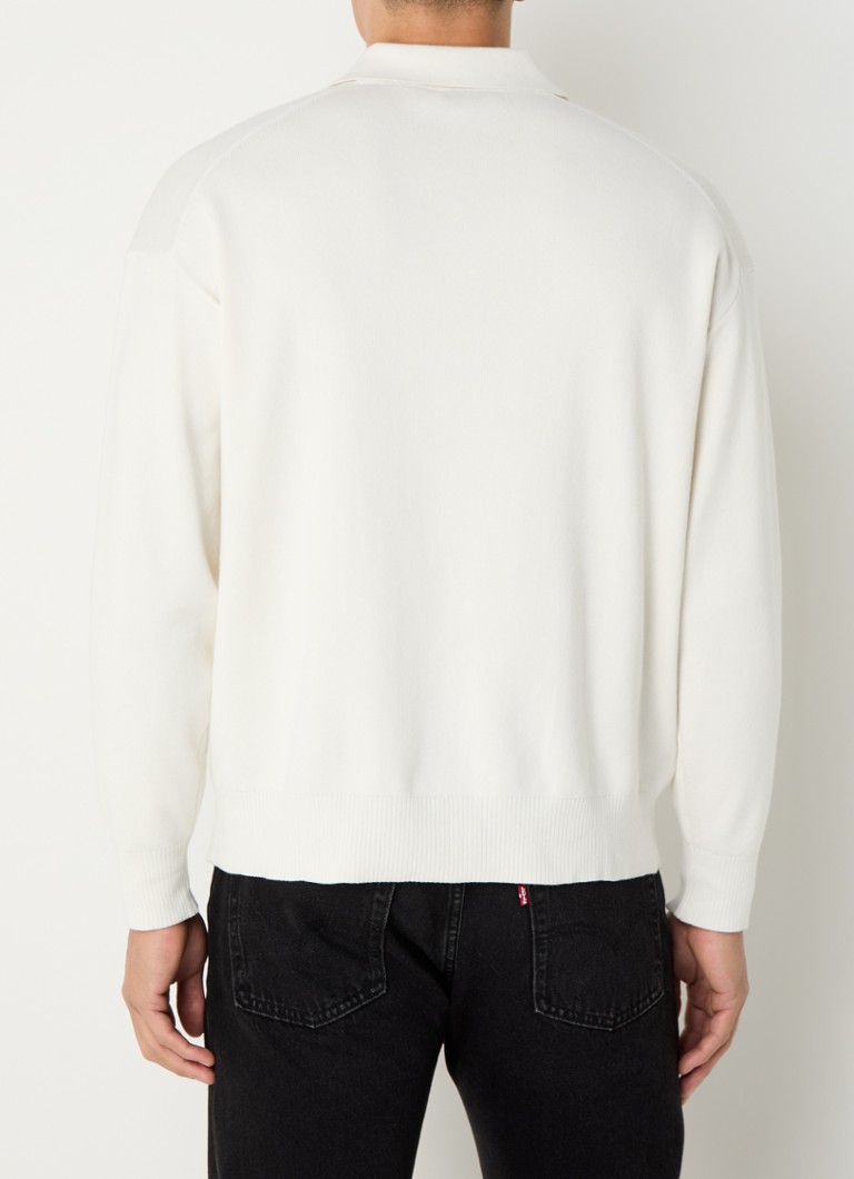 Calvin Klein fino pletena polo majica regularnog kroja s logotipom