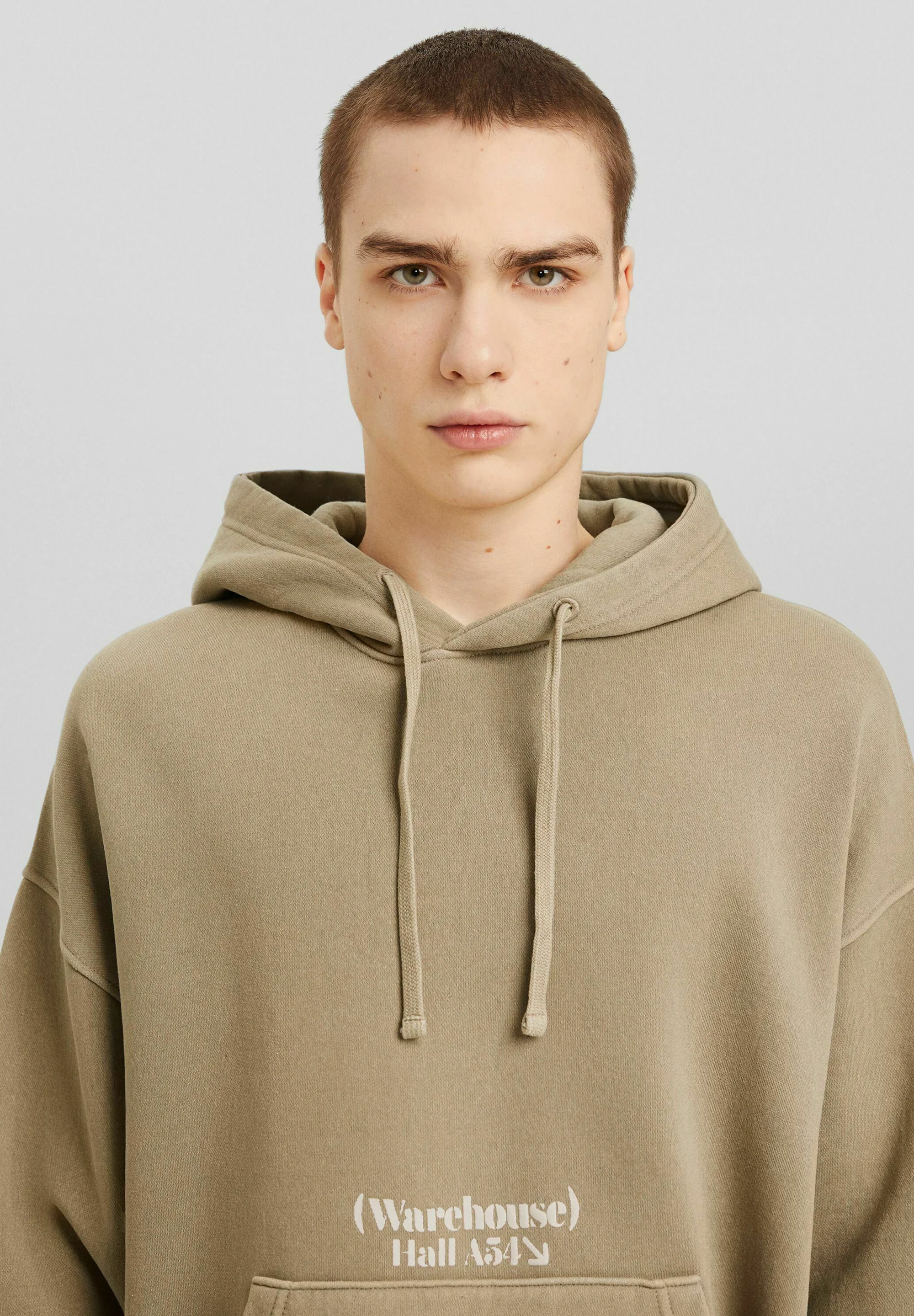 Bershka CROPPED CON EFECTO DESVANECIDO - Sudadera con capucha