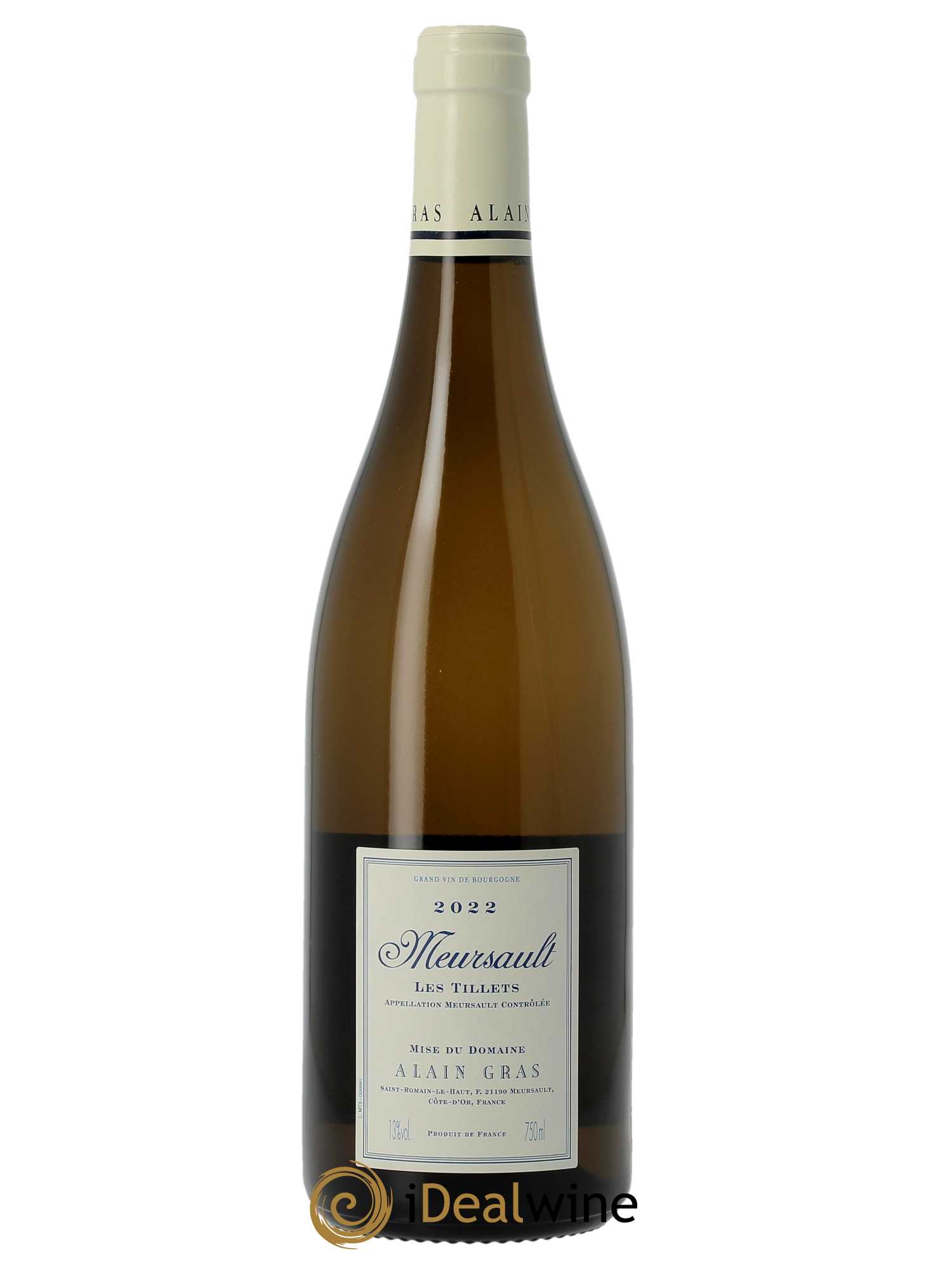 Meursault Les Tillets Alain Gras  2022 - Lot de 1 Bouteille