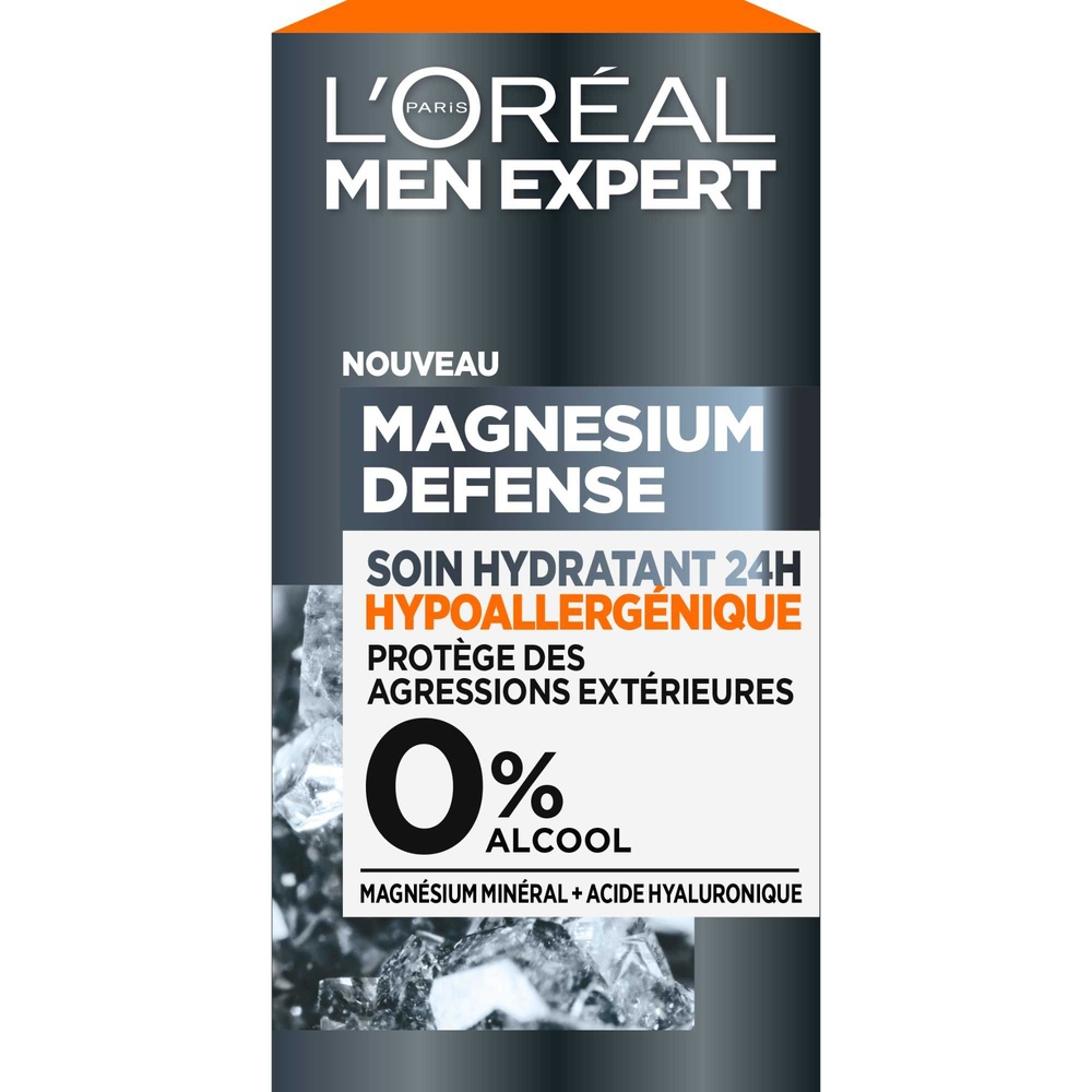L'Oréal Paris L'Oréal Men Expert Magnesium Defense Soin Hydratant 24H Hypoallergénique 0% L'Oréal Men Expert Magnesium Defense Soin Hydratant 24H Hypoallergénique
